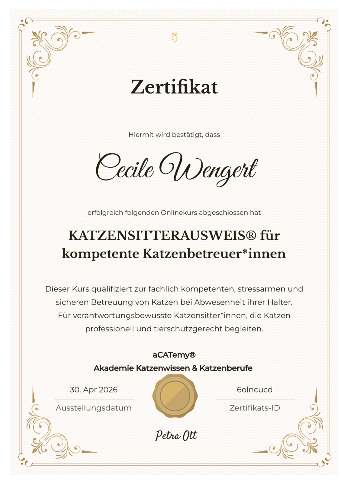 Zertifikat